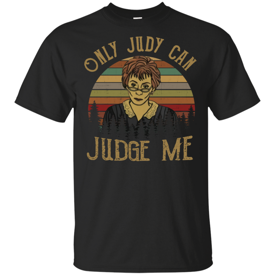Only Judy Can Judge Me Retro Vintage Sunset Black T-Shirt Men