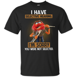 The Muppet Animal I Have Selective Hearing I_m Sorry Black T-Shirt Men