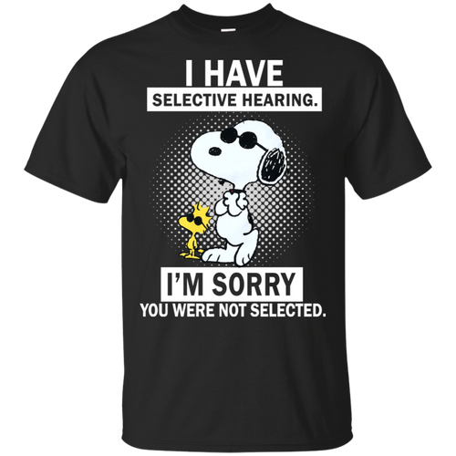 i have selective hearing Black T-Shirt Men