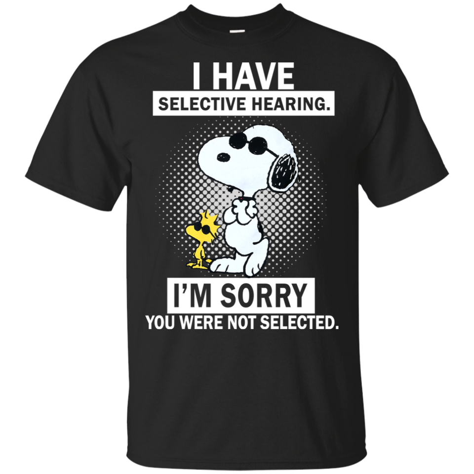 i have selective hearing Black T-Shirt Men