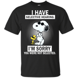 i have selective hearing Black T-Shirt Men