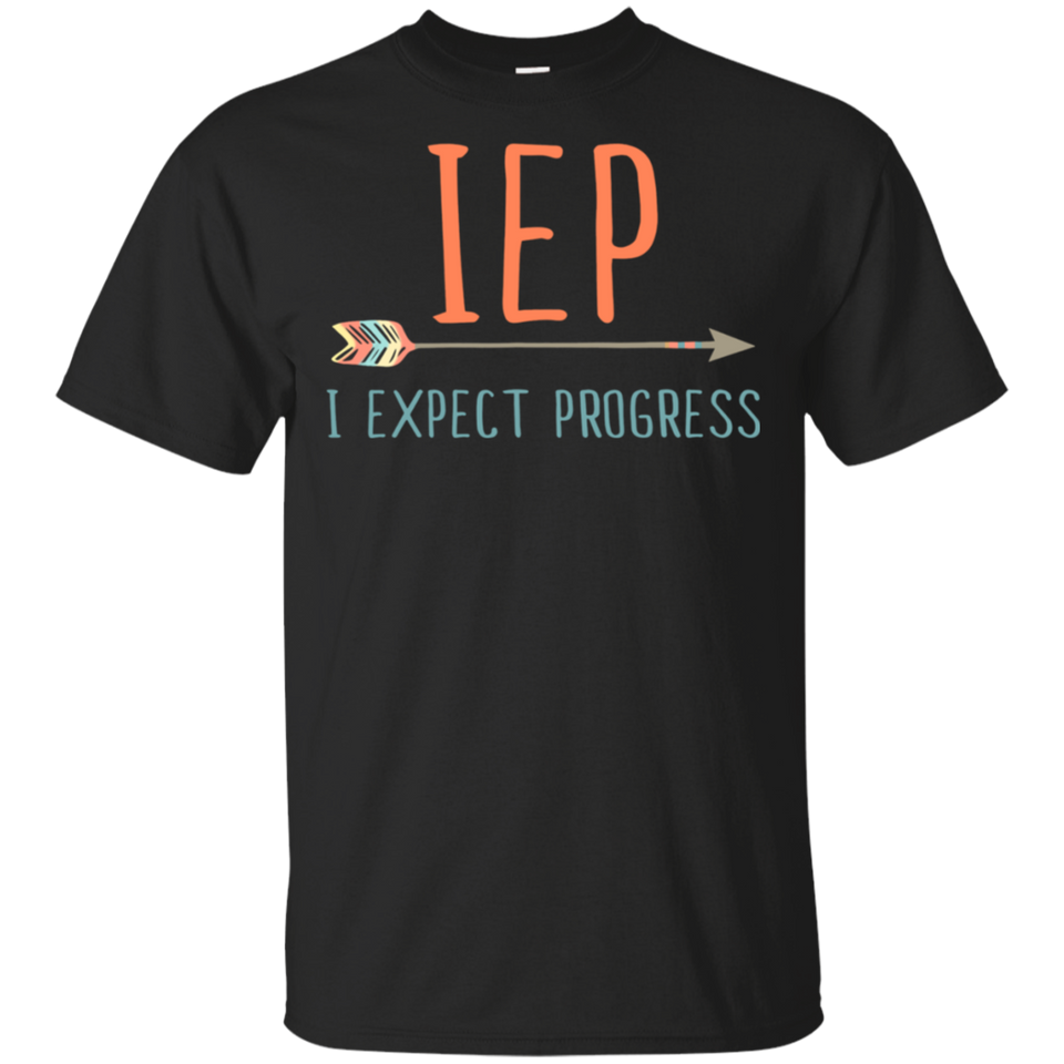 Teacher IEP I Expect Progress Black T-Shirt Men