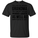 telling an angry grandma Black T-Shirt Men