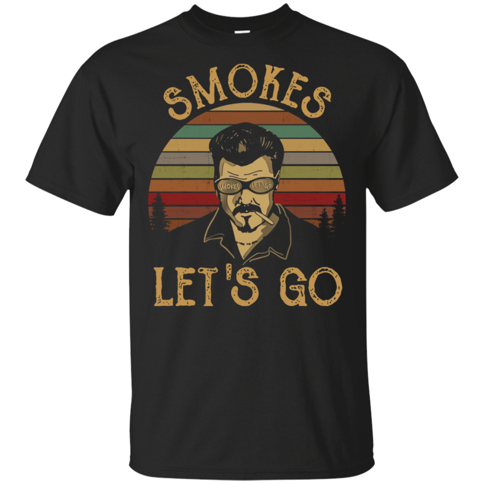 smokes let_s go Black T-Shirt Men