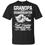 Grandpa And Grand Daughter Best Freakin Partner Black T-Shirt Men