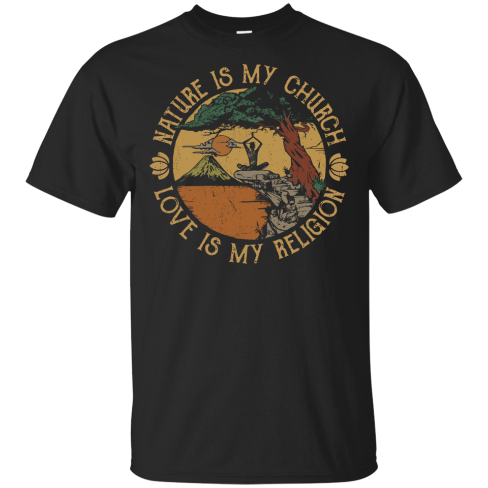 nature is my church Black T-Shirt Men