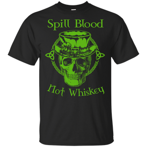 Irish St Patrick Day Spill Blood Not Whiskey Black T-Shirt Men