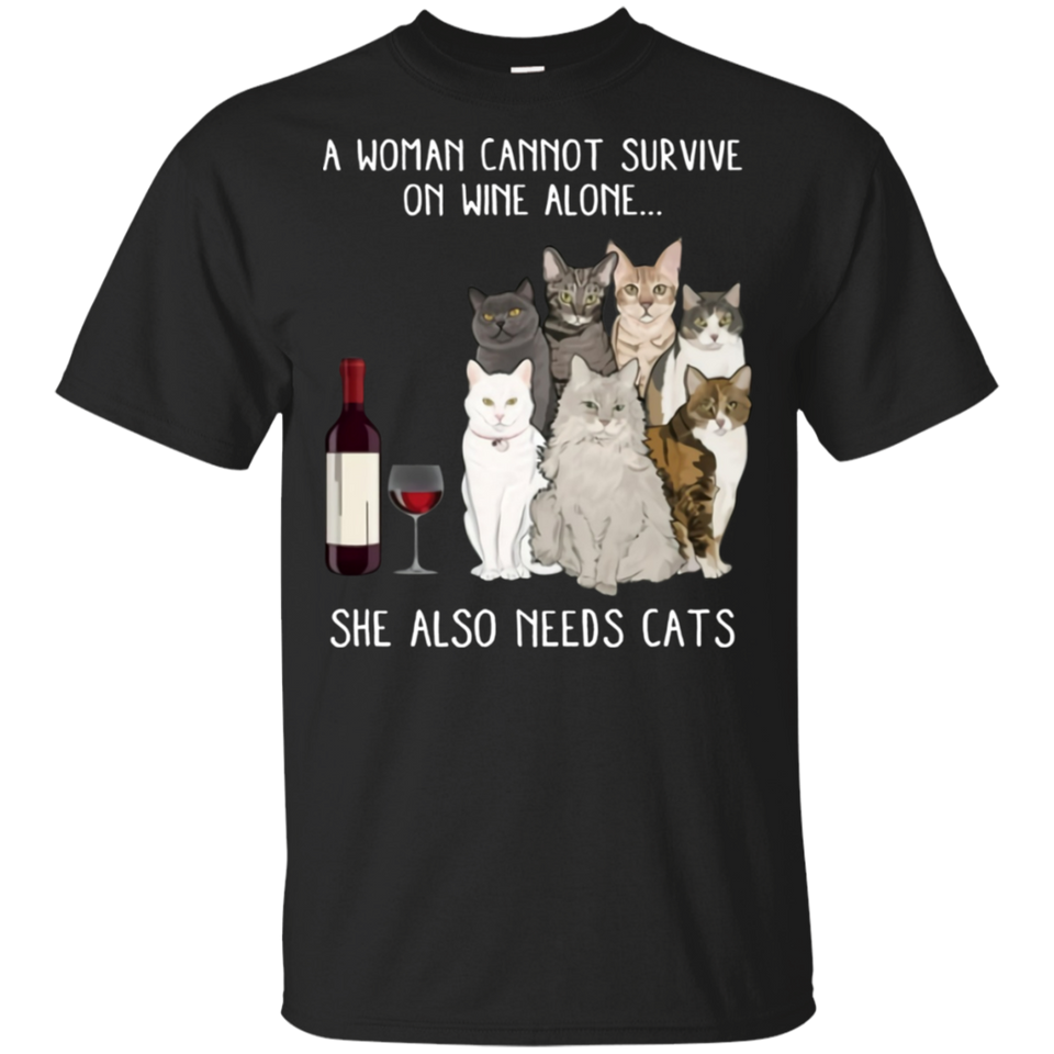 a woman cannot  survive - Copy Black T-Shirt Men