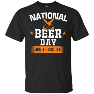 National Beer Day Jan 1 - Dec 31 Black T-Shirt Men