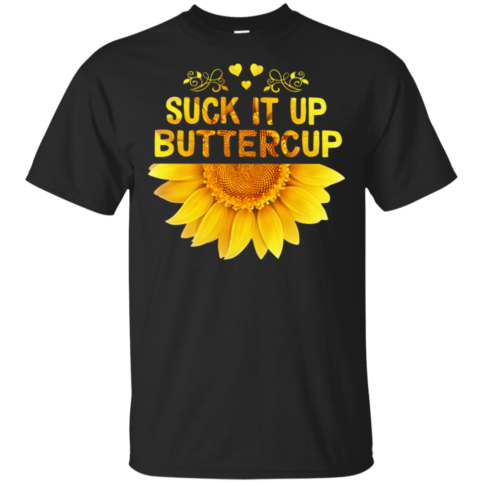 Sunflower Suck It Up Buttercup Black T-Shirt Men