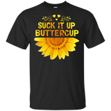 Sunflower Suck It Up Buttercup Black T-Shirt Men