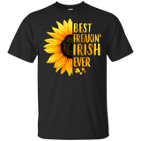Sunflower Best Freakin_ Irish Ever Black T-Shirt Men